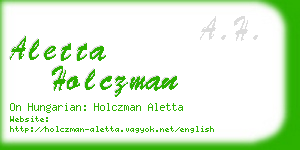 aletta holczman business card